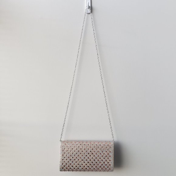 D'margeaux New York Evening Clutch - Champagne/Sparkling Pink Rhinestones - Picture 11 of 12